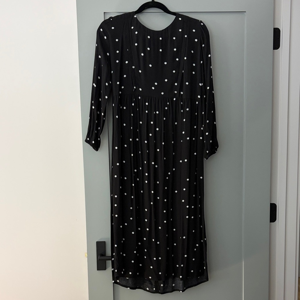 Seraphine Maternity and Nursing Long Sleeve Dress with Polka Dots